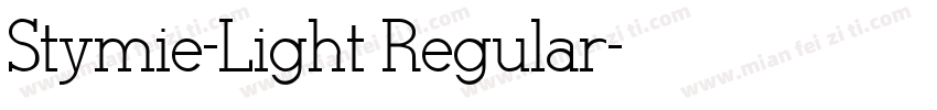 Stymie-Light Regular字体转换